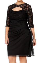 Half Sleeves Lace Chiffon Mother of the Brides Dress
