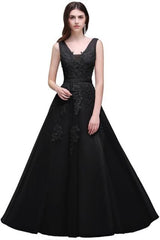 Double V Neck Long Evening Dress Chiffon Bridesmaid Dresses