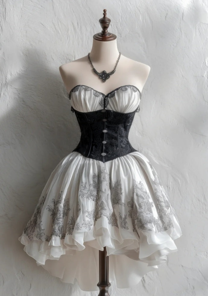 Cute Floral Prom Dress Sweetheart A-Line Party Dress Short Birthday Dress DP05121