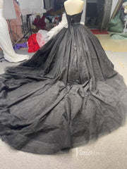 Dusty Blue Detachable Blossom Wedding Dresses Strapless Tiered Quinceanera Dress 231088