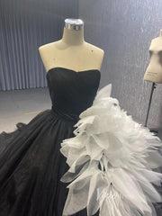 Dusty Blue Detachable Blossom Wedding Dresses Strapless Tiered Quinceanera Dress 231088