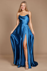 Formal Cowl Neck Spaghetti Strap Party Dress