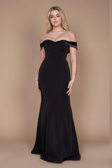 Long Formal Black Evening Mermaid Dress