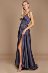 Long Spaghetti Strap Prom Formal Gown