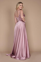 Long Spaghetti Strap Prom Formal Gown