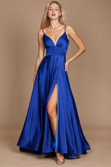 Long Spaghetti Strap Prom Formal Gown