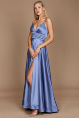Long Spaghetti Strap Prom Formal Gown