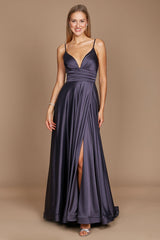 Long Spaghetti Strap Prom Formal Gown