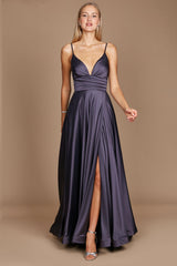 Long Spaghetti Strap Prom Formal Gown