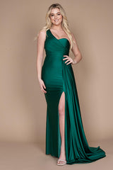One Shoulder Long Evening Gown Prom Dress