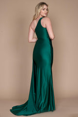 One Shoulder Long Evening Gown Prom Dress