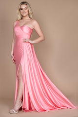 One Shoulder Long Evening Gown Prom Dress