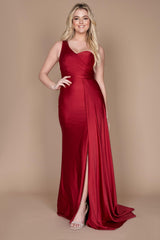 One Shoulder Long Evening Gown Prom Dress