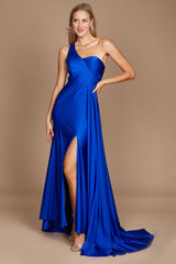 One Shoulder Long Evening Gown Prom Dress