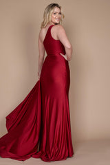 One Shoulder Long Evening Gown Prom Dress