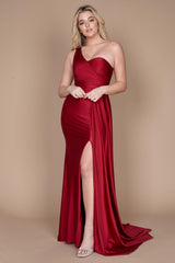 One Shoulder Long Evening Gown Prom Dress