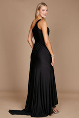 One Shoulder Long Evening Gown Prom Dress