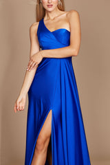 One Shoulder Long Evening Gown Prom Dress