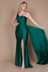 One Shoulder Long Evening Gown Prom Dress
