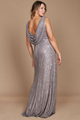 Plus Size Formal Dress Fully Sequin Gown
