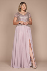 Short Sleeve Formal Mother of The Bride Dress