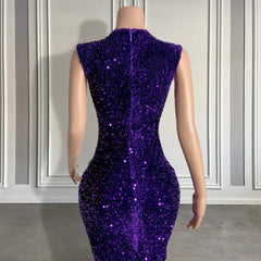 Lovertjes mouwloze mermaid prom -jurk met kralen