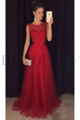 Elegant Gray A-Line Prom Dress Sequined Tulle Evening Gown