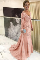 Elegant Long Sleeves Lace mother of the bride dress V-Neck