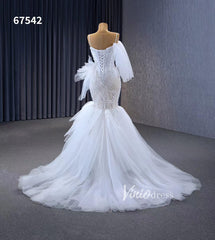 Elegant Mermaid Wedding Dresses Spaghetti Strap Bridal Dress 67542