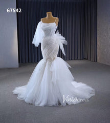 Elegant Mermaid Wedding Dresses Spaghetti Strap Bridal Dress 67542