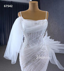 Elegant Mermaid Wedding Dresses Spaghetti Strap Bridal Dress 67542