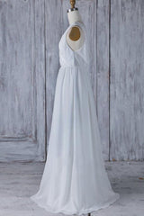 Elegant Ruffle Chiffon A-line Wedding Dress