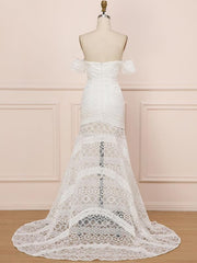 Elegant Sweetheart Lace Mermaid Boho Wedding Dresses