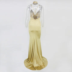 Elegant V-Neck Mermaid Prom Dresses Long Evening Gowns
