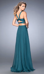 Floor Length Two Piece La Femme Formal Gown