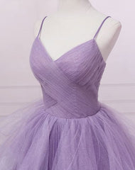 A Line Spaghetti Straps Sparkly 2024 Red Tulle Prom Dresses