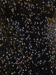 Evora | Bodycon Sweetheart Black Sequin Short Homecoming Dresses
