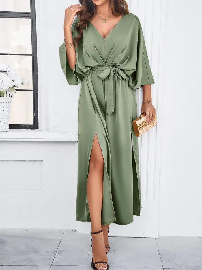 Women's sexy party dress with V-neck prom dress