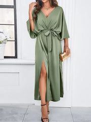 Women's sexy party dress with V-neck prom dress