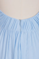 Long A-Line V-Neck Spaghetti Straps Floor-Length Chiffon Bridesmaid Dresses