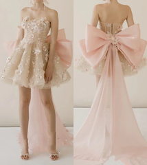 Lovely Sweetheart A-Line Floral Appliques Short Party Dresses Birthday Outfits, HZ0319