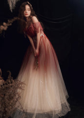 Design Off Shoulder A-line Prom Dress Floor Length Wedding Formal Dresses