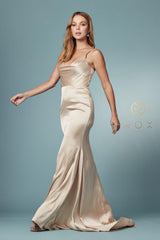 Fit and Flare Long Prom Dress