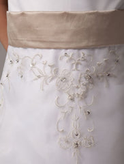 Flare Sleeve Flower Girl A Line Party Dress Floor Length Bridesmaid Dress