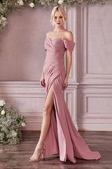 Cinderella Divine KV1057 Formal Long Off Shoulder Dress