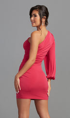 One-Shoulder Junior Short Dance Party Dress