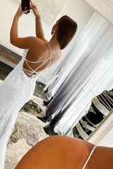 Fuchsia Spaghetti Straps Appliques Prom Dress