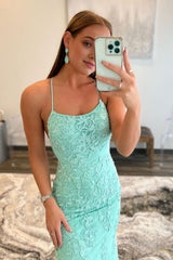 Fuchsia Spaghetti Straps Appliques Prom Dress