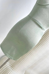 Gorgeous Sage Green Floral Embroidery Short Party Dress