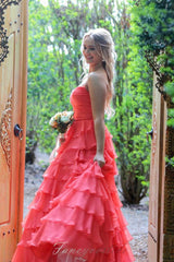 Blue Sweetheart Twist Kont Ruffle A-Line Prom Dress